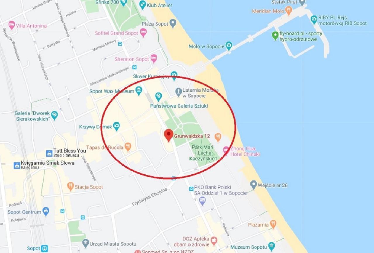 Sea & City 50 M Monte Casinno 100 M Beach Apartments Lux 索波特 外观 照片